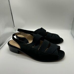 Sesto Meucci Black Slingback Sandals Size 9.5M